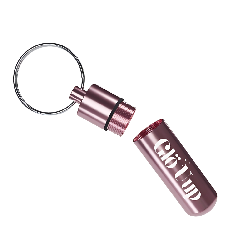 GlöUup™️ on-the-go capsule key chain container - Never Skip a Serving!